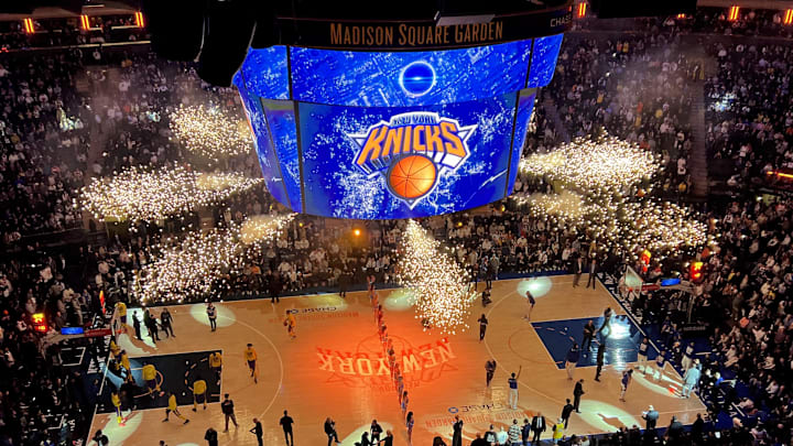 Feb 1, 2025; New York, New York, USA; General view of Madison Square Garden before the start of a game between the New York Knicks and the Los Angeles Lakers. Mandatory Credit: Brad Penner-Imagn Images