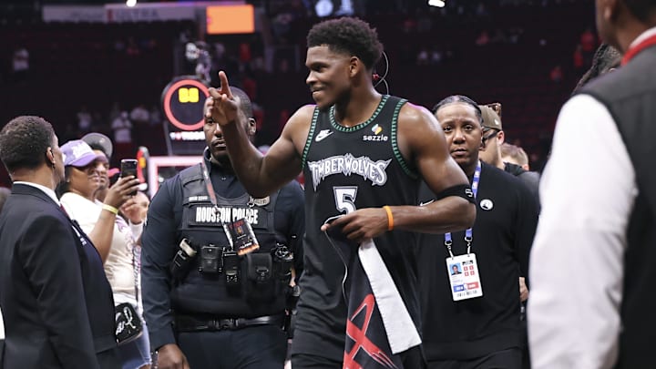 Anthony Edwards is entering the playoffs battling a knee injury. 