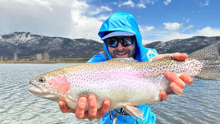 Steamboat FlyFisher guide, Mark Pickrel – featuring a behemoth rainbow. Steamboat FlyFisher guide, Mark Pickrel – featuring a behemoth rainbow.