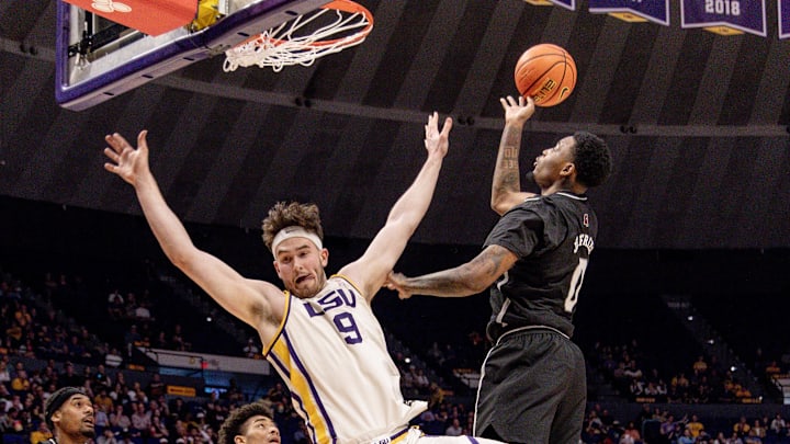 Feb 24, 2024; Baton Rouge, Louisiana, USA; Mississippi State Bulldogs forward D.J. Jeffries (0)