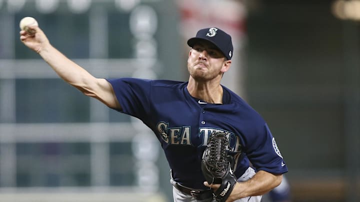 Matt Festa (67) delivers a pitch during the first inning against the Houston Astros at Minute Maid Park in 2018.