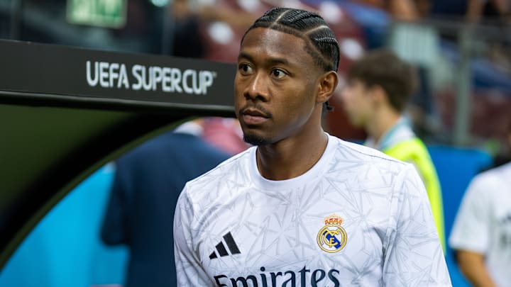 David Alaba of Real seen during the UEFA Super Cup 2024...