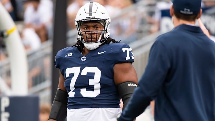 Penn State offensive lineman Caedan Wallace (73)