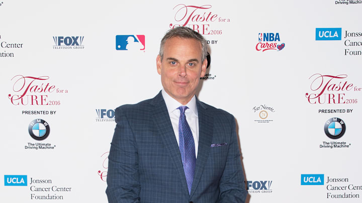 Colin Cowherd picture here, at the Taste For A Cure Gala, has made an early prediction that the Miami Dolphins will not make the playoffs in 2024. Says Tua Tavovailoa will not stay healthy for two consecutive seasons.