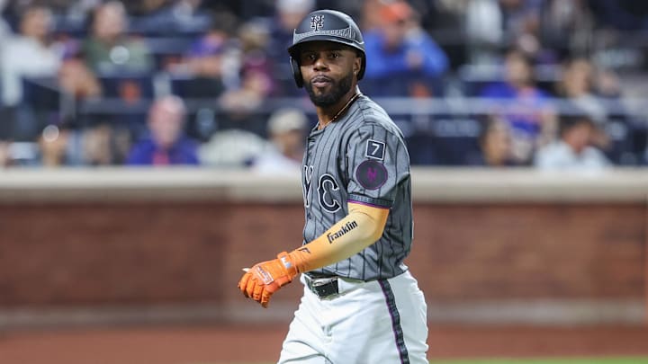 Sep 20, 2025; New York City, New York, USA; New York Mets center fielder Cedric Mullins (28) at Citi Field. Mandatory Credit: Wendell Cruz-Imagn Images Sep 20, 2025; New York City, New York, USA; New York Mets center fielder Cedric Mullins (28) at Citi Field. Mandatory Credit: Wendell Cruz-Imagn Images