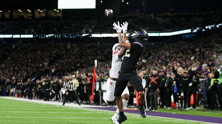 Washington's Denzel Boston was one of two receiver who Simms designated as a top-tier target in the NFL Draft class.