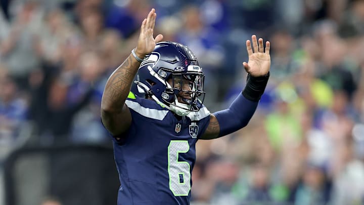 Seattle Seahawks rookie quarterback Jalen Milroe 
