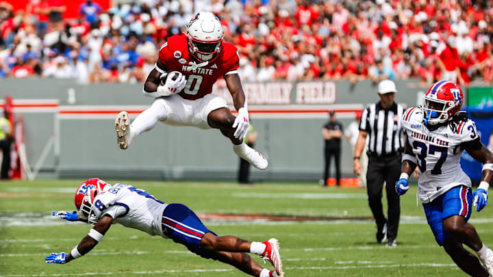 Running back Kendrick Raphael played for North Carolina State in 2024