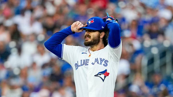 Toronto Blue Jays pitcher Dylan Cease (84). Mandatory Credit: Kevin Sousa-Imagn Images Toronto Blue Jays pitcher Dylan Cease (84). Mandatory Credit: Kevin Sousa-Imagn Images