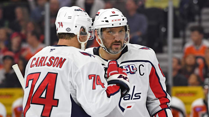John Carlson, Alex Ovechkin, Washington Capitals Mandatory Credit: Eric Hartline-Imagn Images