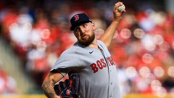 Mar 26, 2026; Cincinnati, Ohio, USA; Boston Red Sox starting pitcher Garrett Crochet (35) pitches against the Cincinnati Reds in the third inning at Great American Ball Park. Mandatory Credit: Katie Stratman-Imagn Images Mar 26, 2026; Cincinnati, Ohio, USA; Boston Red Sox starting pitcher Garrett Crochet (35) pitches against the Cincinnati Reds in the third inning at Great American Ball Park. Mandatory Credit: Katie Stratman-Imagn Images