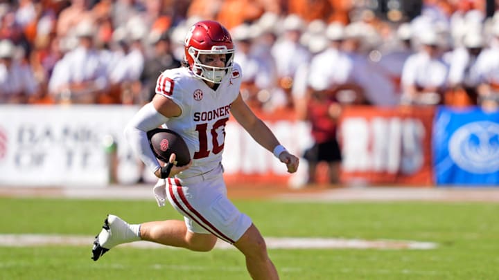 The Oklahoma Sooners and quarterback John Mateer are favored in Week 8.