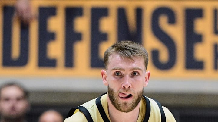 Nov 7, 2025; West Lafayette, Indiana, USA; Purdue Boilermakers guard Braden Smith (3) brings the ball up court during the second half against the Oakland Golden Grizzlies at Mackey Arena. Mandatory Credit: Marc Lebryk-Imagn Images Nov 7, 2025; West Lafayette, Indiana, USA; Purdue Boilermakers guard Braden Smith (3) brings the ball up court during the second half against the Oakland Golden Grizzlies at Mackey Arena. Mandatory Credit: Marc Lebryk-Imagn Images