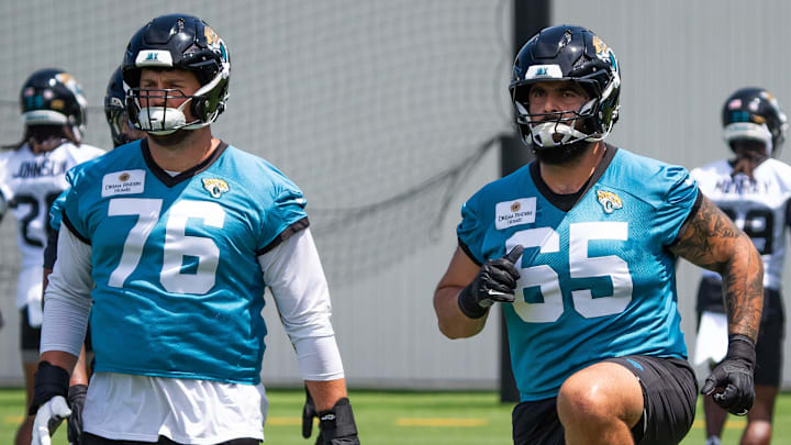 Jacksonville Jaguars during the fourth organized team activity at the Miller Electric Center in Jacksonville, Fla. Tuesday, May 27, 2025. [Doug Engle/Florida Times-Union]