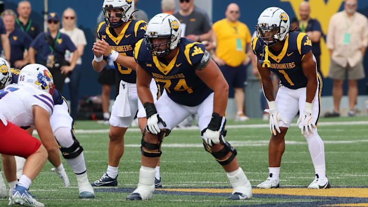 West Virginia University offensive lineman Wyatt Milum. West Virginia University offensive lineman Wyatt Milum.