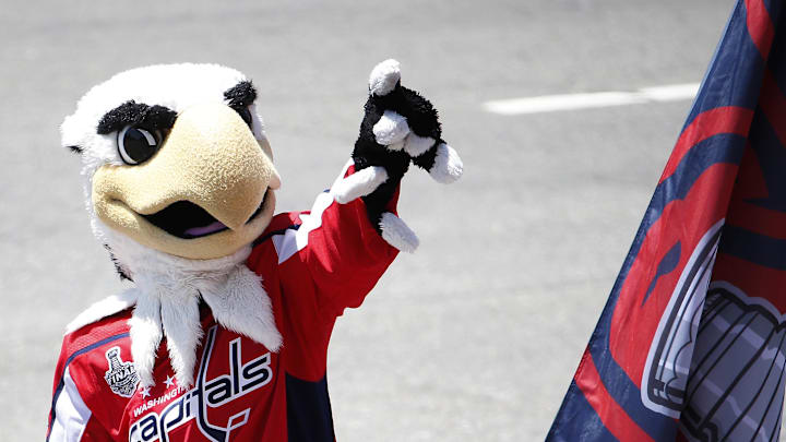 Slapshot, Washington Capitals Mandatory Credit: Amber Searls-Imagn Images