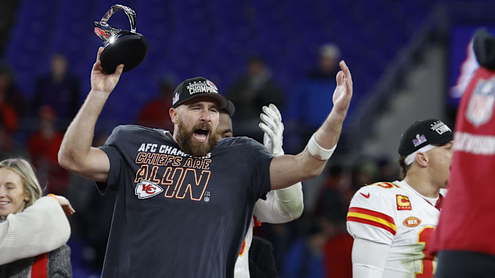 Travis Kelce gave his first public comments about the spat with Justin Tucker prior to the AFC Championship game
