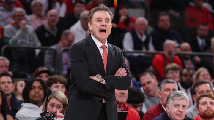 Feb 16, 2025; New York, New York, USA;  St. John's Red Storm head coach Rick Pitino at Madison Square Garden.