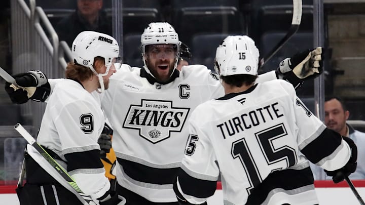 Anze Kopitar, Alex Turcotte, Adrian Kempe, Los Angeles Kings