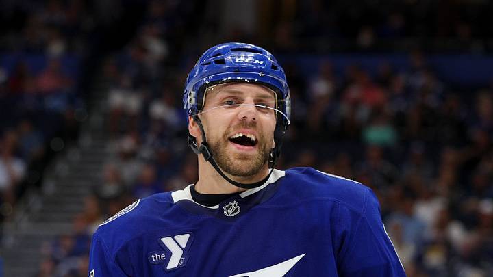 Oct 3, 2026; Tampa, Florida, USA; Tampa Bay Lightning defenseman Erik Cernak (81) looks on against the Washington Capitals in the third period at Benchmark International Arena. Mandatory Credit: Nathan Ray Seebeck-Imagn Images Oct 3, 2026; Tampa, Florida, USA; Tampa Bay Lightning defenseman Erik Cernak (81) looks on against the Washington Capitals in the third period at Benchmark International Arena. Mandatory Credit: Nathan Ray Seebeck-Imagn Images