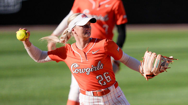 Oklahoma State infielder Rosie Davis. Oklahoma State infielder Rosie Davis.