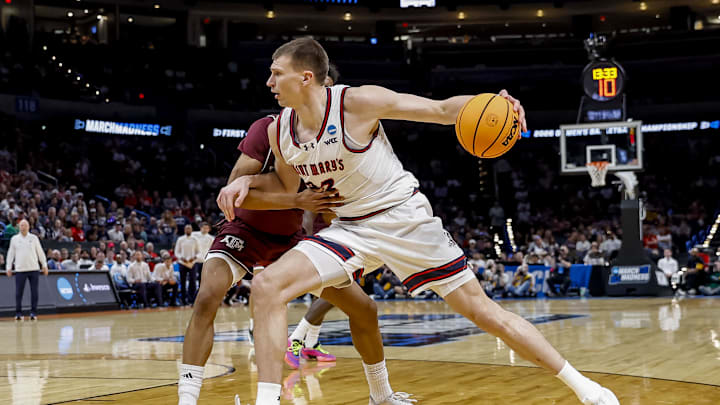 Saint Mary's (CA) Gaels forward Paulius Murauskas. Mandatory Credit: Alonzo Adams-Imagn Images
