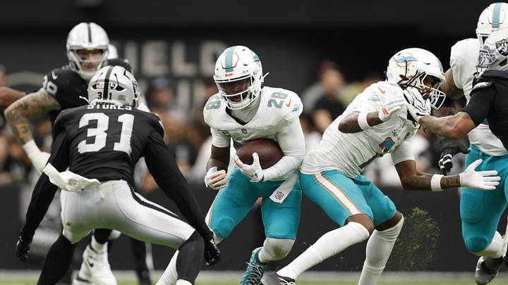 Dolphins running back De’Von Achane rushed for just 36 yards in Week 1. Dolphins running back De’Von Achane rushed for just 36 yards in Week 1.