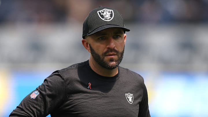 Las Vegas Raiders offensive coordinator Mick Lombardi Las Vegas Raiders offensive coordinator Mick Lombardi