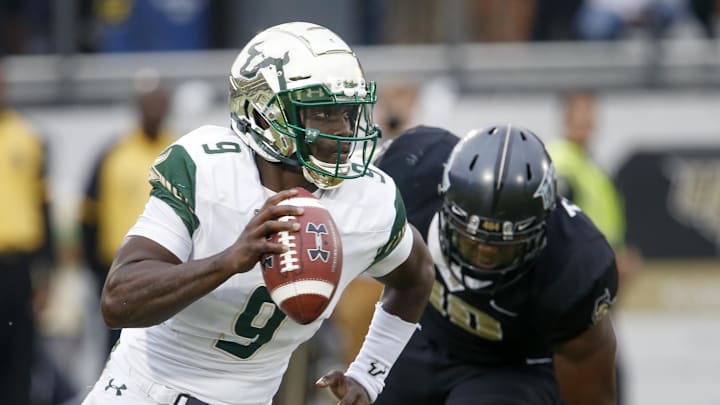 The War on I-4 series between USF and UCF had some classic games, including this 2017 encounter when Bulls quarterback Quinton Flowers put on a how but the Knights came away with a 49-42 win.