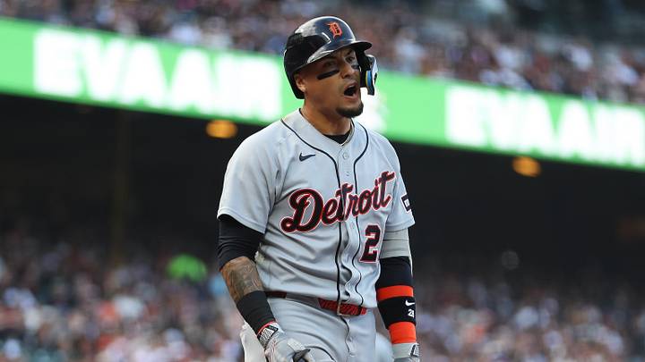 Detroit Tigers shortstop Javier Báez (28). Mandatory Credit: Scott Marshall-Imagn Images