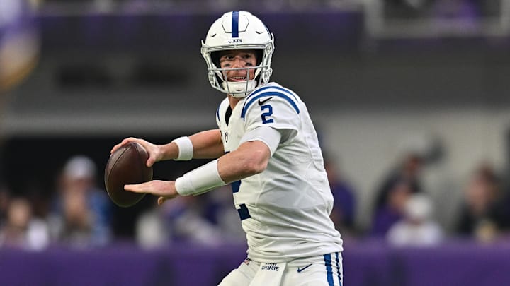 Dec 17, 2022; Minneapolis, Minnesota, USA; Indianapolis Colts quarterback Matt Ryan (2) in action