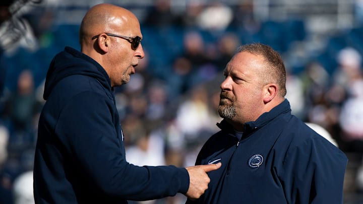 Penn State head coach James Franklin (left) and special teams coordinator Stacy Collins speak during a game last year. Collins now coaches special teams for Boise State. Penn State head coach James Franklin (left) and special teams coordinator Stacy Collins speak during a game last year. Collins now coaches special teams for Boise State.