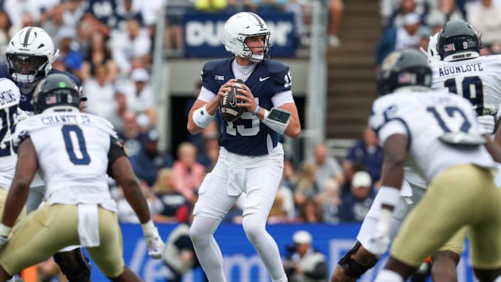 Penn State quarterback Drew Allar and the Nittany Lions host unbeaten Oregon in a clash of Big Ten titans on Saturday.