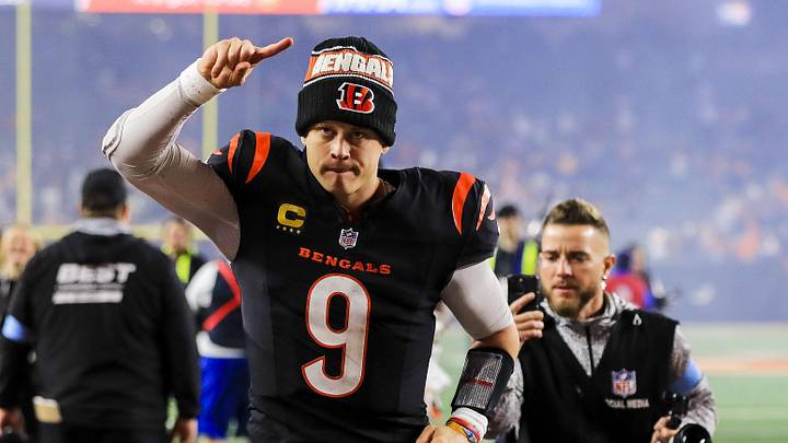 Dec 28, 2024; Cincinnati, Ohio, USA; Cincinnati Bengals quarterback Joe Burrow (9) runs off the field after the victory over the Denver Broncos at Paycor Stadium. Mandatory Credit: Katie Stratman-Imagn Images Dec 28, 2024; Cincinnati, Ohio, USA; Cincinnati Bengals quarterback Joe Burrow (9) runs off the field after the victory over the Denver Broncos at Paycor Stadium. Mandatory Credit: Katie Stratman-Imagn Images