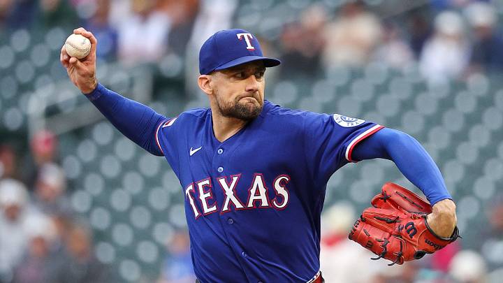 Sep 26, 2026; Minneapolis, Minnesota, USA; Texas Rangers starting pitcher Nathan Eovaldi (17) delivers a pitch during the first inning against the Minnesota Twins at Target Field. Mandatory Credit: Matt Krohn-Imagn Images Sep 26, 2026; Minneapolis, Minnesota, USA; Texas Rangers starting pitcher Nathan Eovaldi (17) delivers a pitch during the first inning against the Minnesota Twins at Target Field. Mandatory Credit: Matt Krohn-Imagn Images