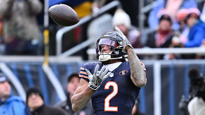 Dec 10, 2023; Chicago, Illinois, USA;  Chicago Bears wide receiver DJ Moore (2) catches a 38-yard