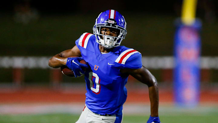 MUS    Brandon Nicholson (0) runs with the ball during the game between Briarcrest Christian School and Memphis University School in Memphis, Tenn., on Thursday, October 26, 2023. MUS defeated Briarcrest 45-14.
