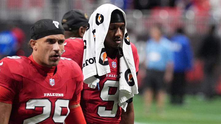  Atlanta Falcons defensive back Sydney Brown and quarterback Michael Penix Jr. 