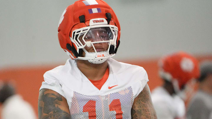 Clemson defensive lineman Peter Woods (11) during Clemson football first fall 2025 practice at the Allen N. Reeves Football Complex in Clemson, S.C. Thursday, July 31, 2025.