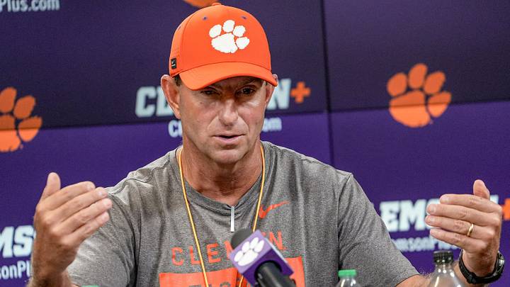 Clemson head coach Dabo Swinney could be right where he wants to be ahead of a pivotal 2026 season.