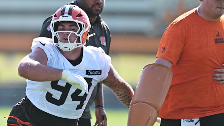 Cleveland Browns defensive tackle Mason Graham (94) runs a drill . Mandatory Credit: Ken Blaze-Imagn Images Cleveland Browns defensive tackle Mason Graham (94) runs a drill . Mandatory Credit: Ken Blaze-Imagn Images