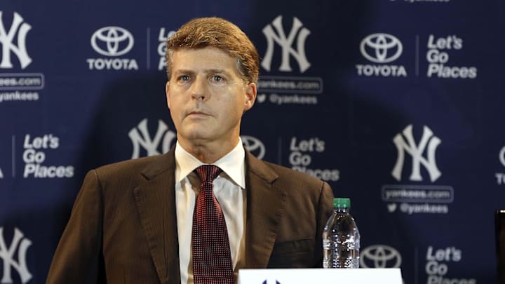 Dec 11, 2017; Orlando, FL, USA; New York Yankees owner Hal Steinbrenner during the winter meetings at Walt Disney World Swan and Dolphin Resort. Mandatory Credit: Kim Klement-Imagn Images