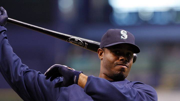 May 15, 2010; St. Petersburg, FL, USA; Seattle Mariners designated hitter Ken Griffey Jr. (24) before the game against the Tampa Bay Rays at Tropicana Field. May 15, 2010; St. Petersburg, FL, USA; Seattle Mariners designated hitter Ken Griffey Jr. (24) before the game against the Tampa Bay Rays at Tropicana Field.