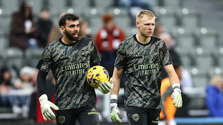 Arsenal goalkeepers, David Raya and Aaron Ramsdale