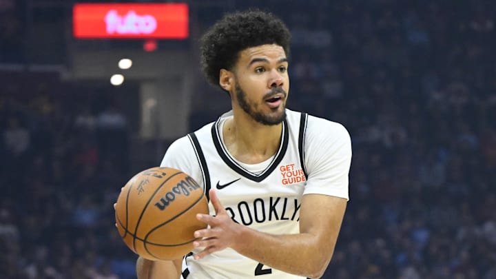 Mar 11, 2025; Cleveland, Ohio, USA; Brooklyn Nets forward Cameron Johnson (2) looks to pass in the first quarter against the Cleveland Cavaliers at Rocket Arena. Mandatory Credit: David Richard-Imagn Images Mar 11, 2025; Cleveland, Ohio, USA; Brooklyn Nets forward Cameron Johnson (2) looks to pass in the first quarter against the Cleveland Cavaliers at Rocket Arena. Mandatory Credit: David Richard-Imagn Images