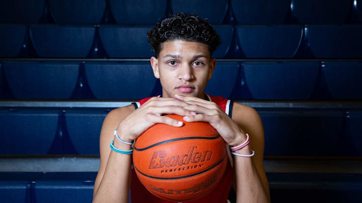 Veterans Memorial junior Billy White III is the All-South Texas Boys Basketball MVP on April 3, 2025, in Corpus Christi, Texas.