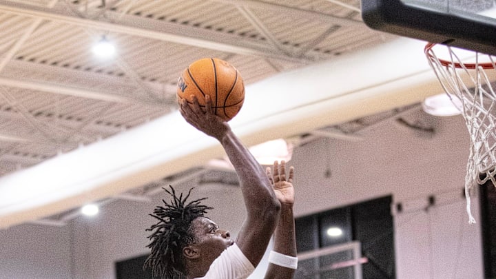 Patrick Johnson of Gateway Charter goes up for a shot in their game against Golden Gate on Tuesday, Jan. 30, 2024, at Gateway Charter High School in Fort Myers.