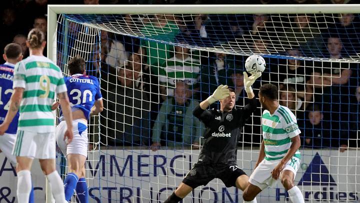 Johnstone did pull off a big first-half save Johnstone did pull off a big first-half save
