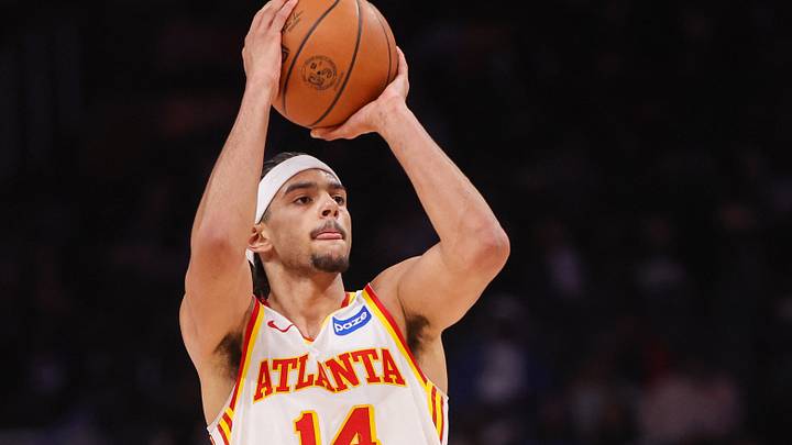 Feb 5, 2026; Atlanta, Georgia, USA; Atlanta Hawks forward Asa Newell (14) shoots against the Utah Jazz in the second quarter at State Farm Arena. Mandatory Credit: Brett Davis-Imagn Images Feb 5, 2026; Atlanta, Georgia, USA; Atlanta Hawks forward Asa Newell (14) shoots against the Utah Jazz in the second quarter at State Farm Arena. Mandatory Credit: Brett Davis-Imagn Images