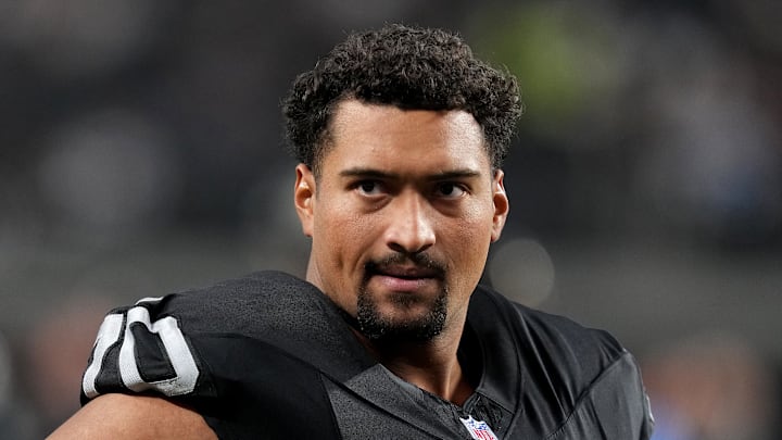 Stone Forsythe of the Las Vegas Raiders